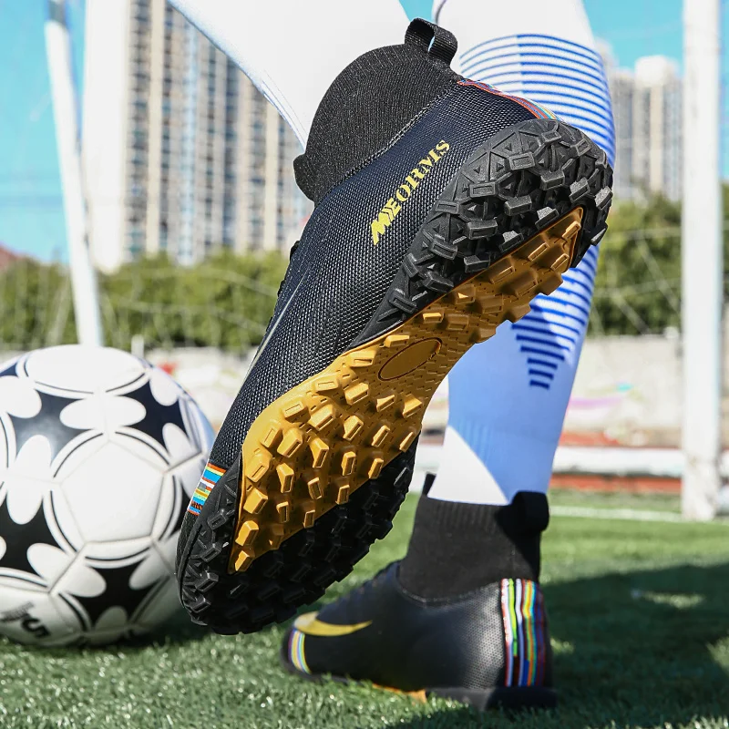Футбольные ботинки мужской, футбол дети комнатные туфли на резиновой подошве дерн шипы длинные шипы Futsal Cleat удобные тренировочные ботинки 35-45