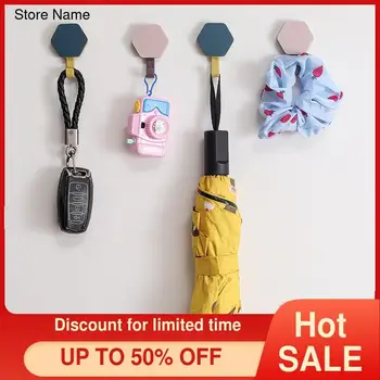 

5PCs Factory Direct Sales Creative Hook Northern European Style Strong Sticky Hook Hole-Free Kitchen and Bathroom Dormitory