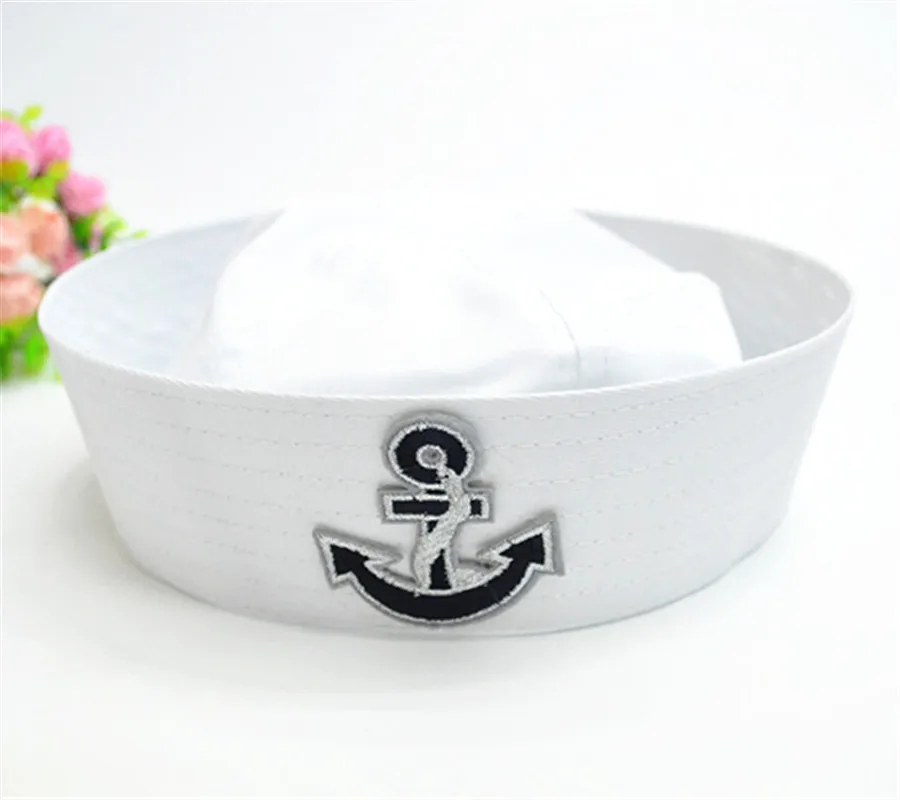 Revers Hat White Navy Cap Europe and America Stage Props Children Trending Uniform Captain Sailor | Мать и ребенок