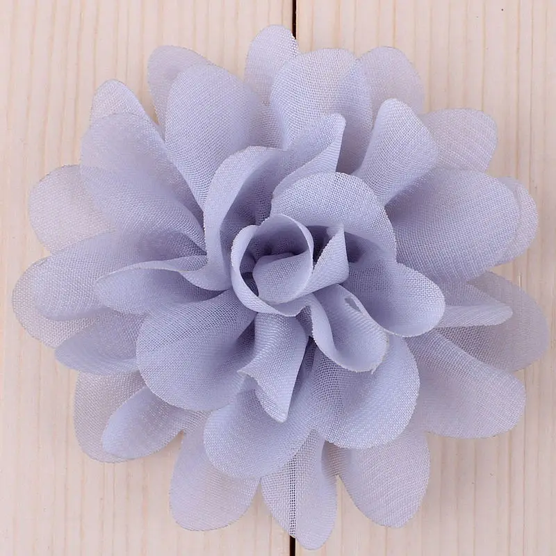 22 шт. 7 см модные Сатиновые шифоновые цветы для DIY аксессуары для волос букет тканевых цветов свадебное украшение повязка на голову