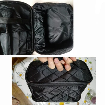 

Travel Makeup Bag Organizer Cosmetics Train Case Toiletry Bags for Women Black Holders