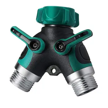 

2 Way Heavy Duty Garden Tap Y Hose Splitter Connector Distributor US/EU Standard D0LD