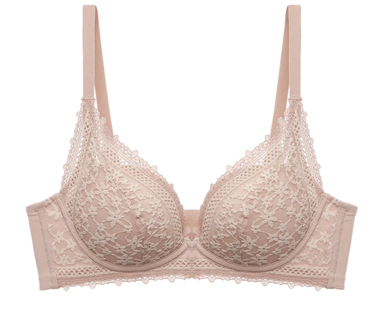 CINOON New Top Sexy Bra set Women's push up Lace Underwear Set Embroidery Jacquard Underwear Panties Deep V Gather Lingerie Set (22)