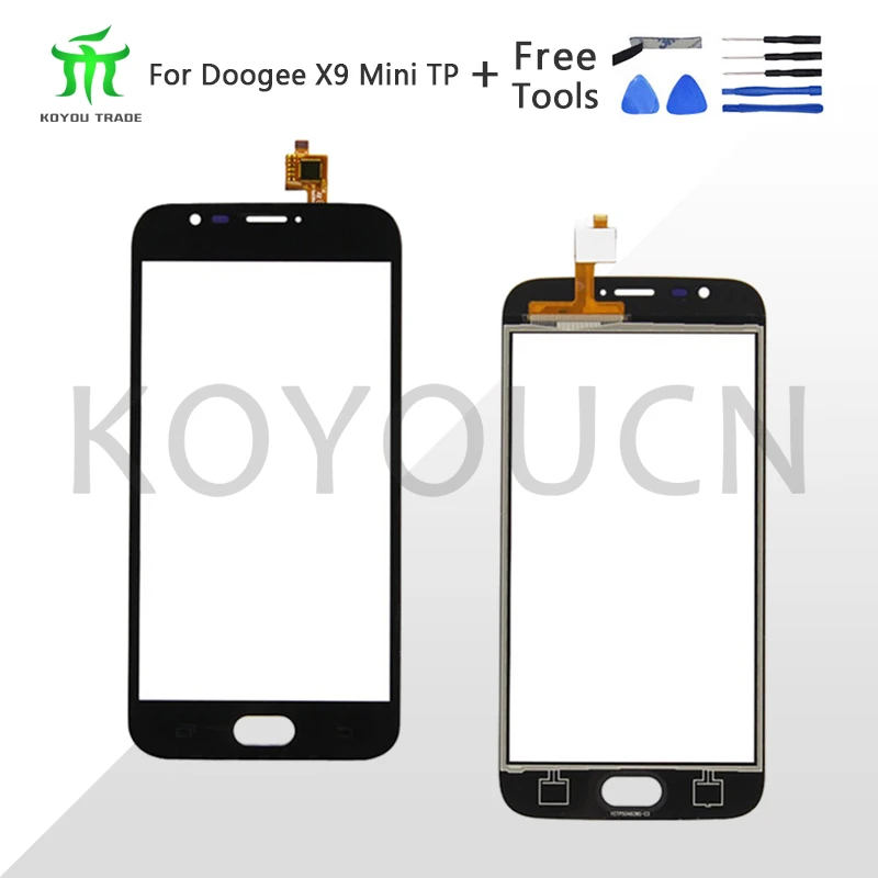 

Top Quality 5.0'' Black Touch Panel For Doogee X9 mini Touch Screen Digitizer Sensor For X9mini Front Outer Glass Lens Tools