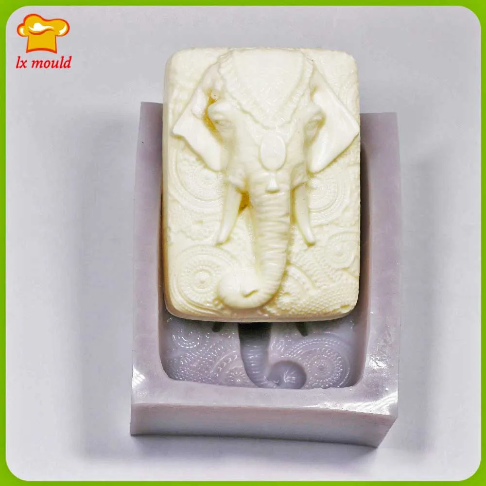 2017LX MOLD индийская стандартная силиконовая форма для мыла|soap making moulds|elephant moldsilicone soap
