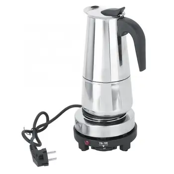 

Coffee Machine 450ml Stainless Steel Electric Stove Coffee Pot Maker Heater Set EU Plug 220-240V