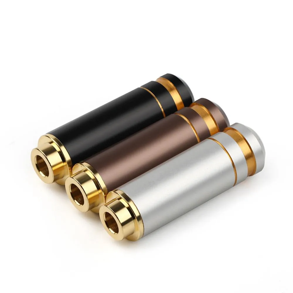 5PCS Hifi Minijack 4 4mm Balanced Plug Speaker Audio Connectors 4 Pole Copper Gold DIY Jack Wire Connector Earphone Adapter
