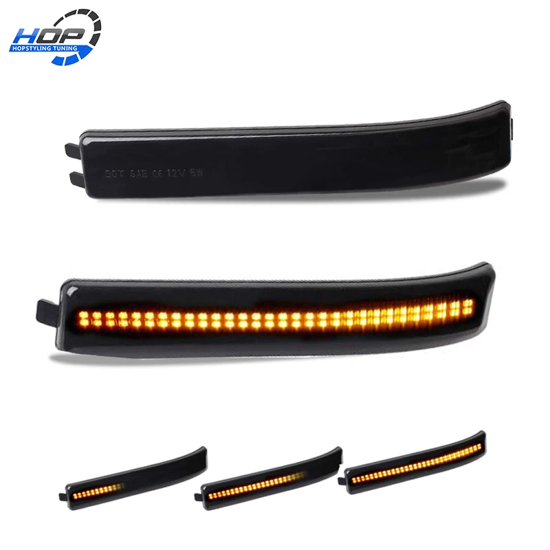 

2x Smoked Lens Amber LED Side Mirror Marker Lights Compatible With 2009-14 For Ford F150 & 2010-14 SVT Raptor