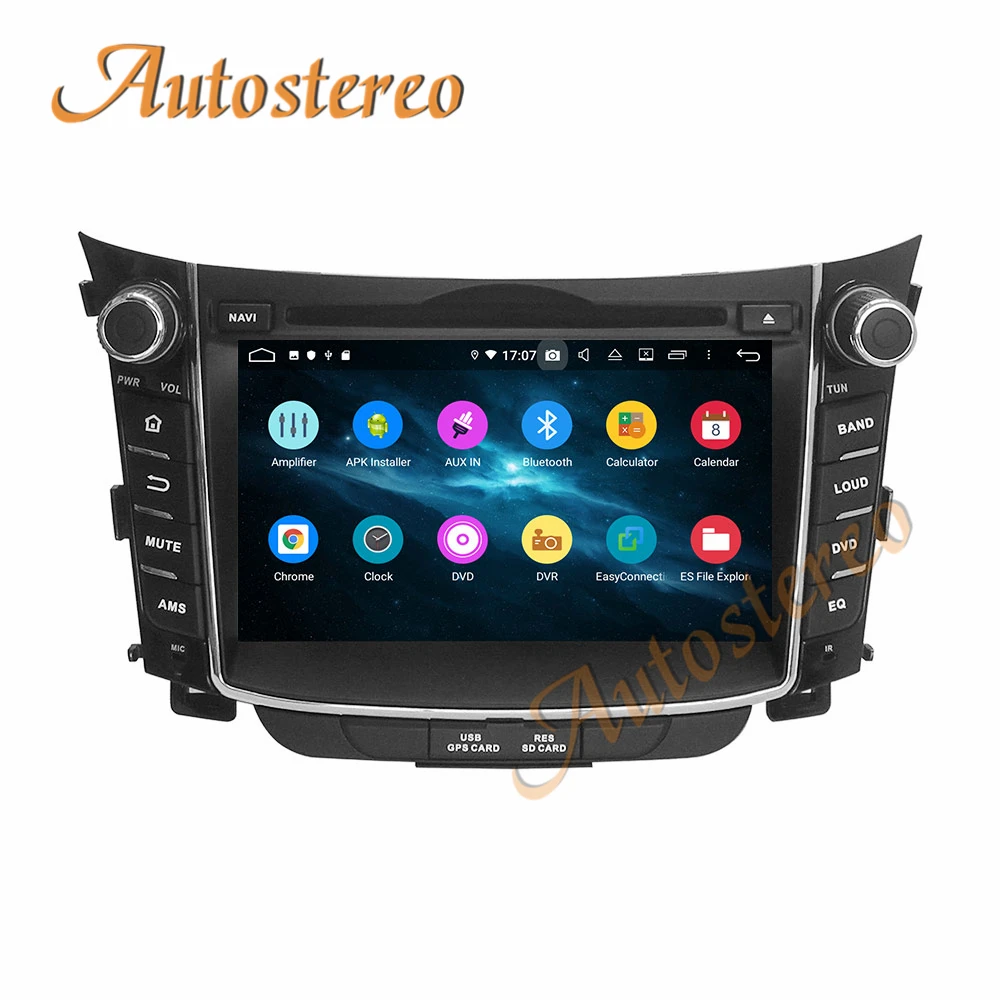 Автомобильный DVD плеер Android 10 PX5/PX6 GPS навигация для Hyundai I30 Elantra GT 2012 2016 авто радио