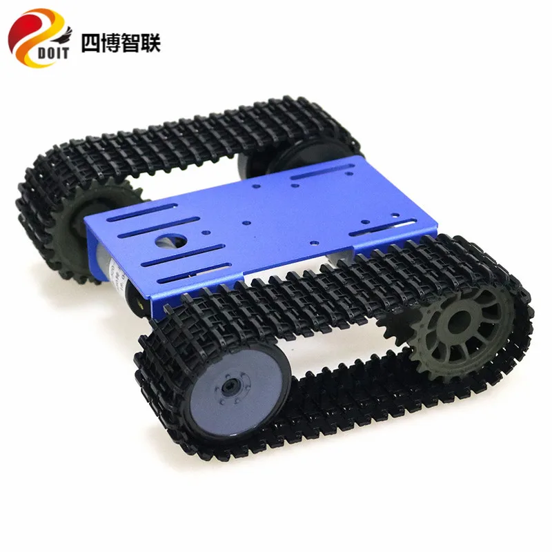 SZDOIT Value TP101 Aluminum Alloy Metal Robot Tank Chassis Kit Smart Tracked Vehicle 2pcs 12V Motors DIY for Android