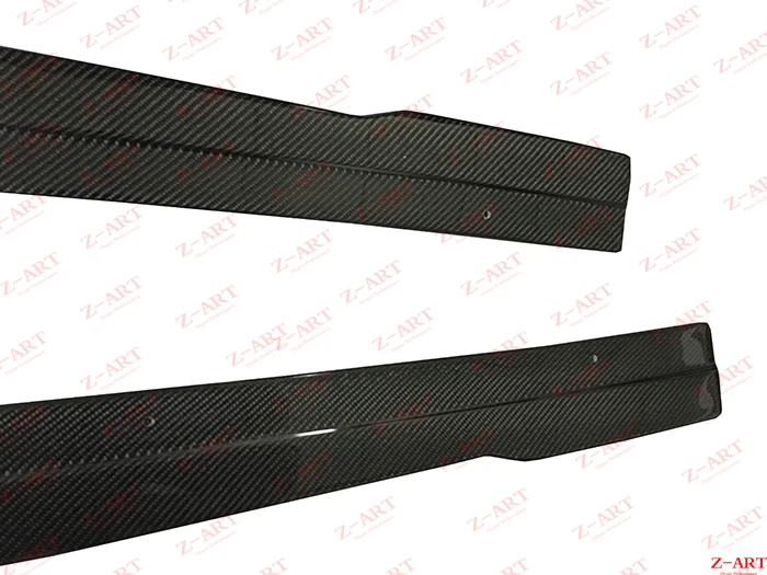 Z-ART R8S углеродное волокно боковая юбка для Audi R8 2007- полностью углеродное волокно Боковые губы для Audi R8 V8 углеродного волокна боковой спойлер