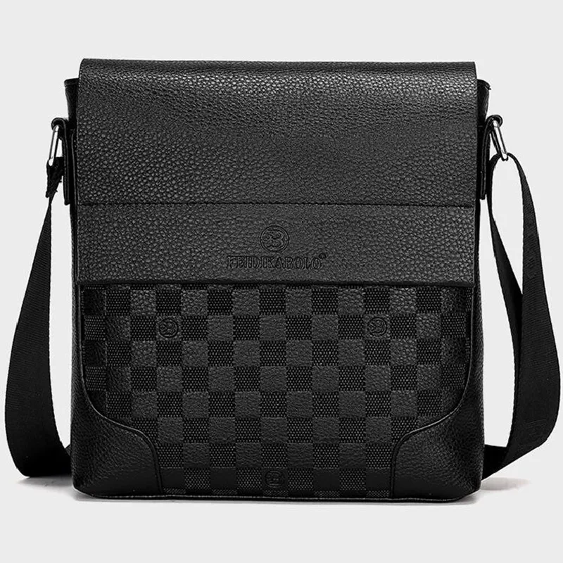 

YOOFISH Fashion Luxury Men's Shoulder Bag Male Leather Messenger Bag Travel Business Crossbody Shoulder Bag Mens Handbag.