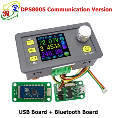 DPS8005 машина для испытаний на программируемую постоянную Напряжение переменного тока понижающий модуль источника питания с Вольтметр преобразователь амперметра 80V 5A - Цвет: DPS8005 USB BT