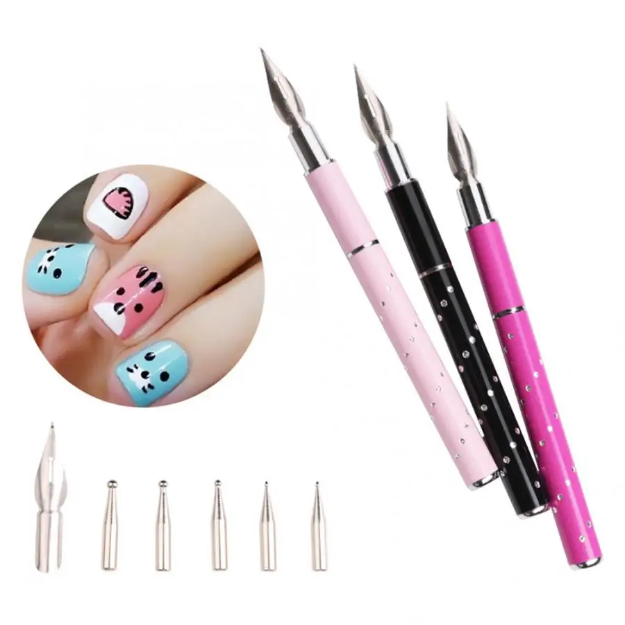

Nail Art Pen 3 Colors Dotting Pen UV Gel Painting Drawing Dotting Pen Nail Art Tools Nails Accessoires