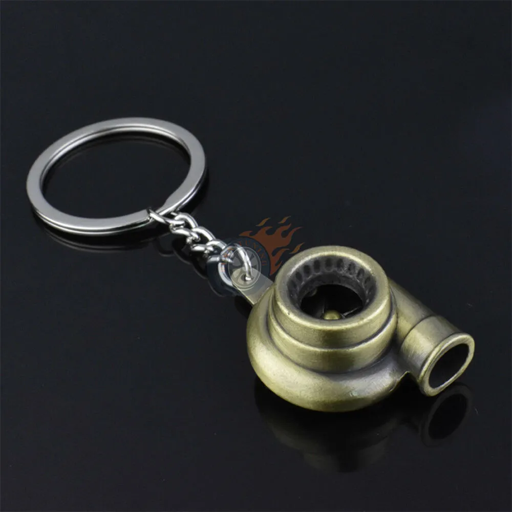 Universal Multi Color Racing Auto Part Model Keychain Zinc Alloy Car Keyring Ring Keyfob Creative Stainless Steel Accessories - Название цвета: GREEN PATINA