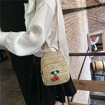 

NEW Capacity Straw Bags Women Handmade Woven Basket Bolsa Tote Summer Bohemian Beach Bags Casual Straw Wicker Bag Lady Handbags