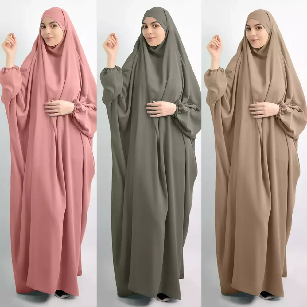 Ramadan Prayer Abaya Dress Jilbab Hijab Dresses Muslim Kaftan Hooded Robe Headcover Long Khimar Modest Islam Dubai Clothes | Тематическая