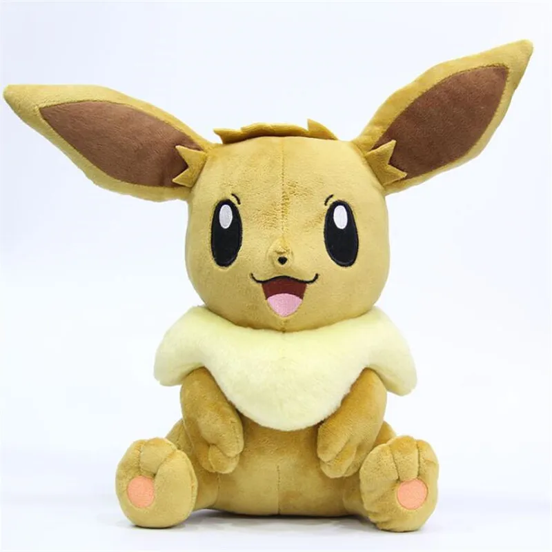 Anime Pokemon Cute Eevee Plush Toys Soft Stuffed 30cm Doll Let