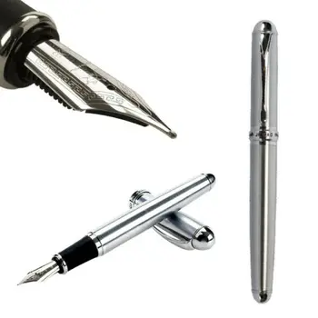 

Jinhao X750 Stainless Steel Fountain Pen Ink Pen Chrome Trim F Nib Converter Pen Calligraphy Writing Stationery Office school
