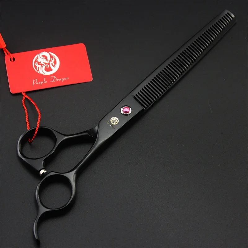 8.0 inch Professional 440C Pet Scissors for dog grooming Straight Scissors & Curved Shear & thinning scissors 4 PCS+ Case+comb (9)