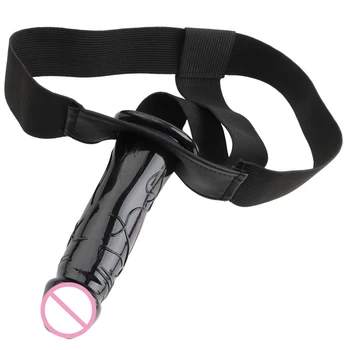 Hollow Silicone Strap-On Penis Male Extension Sleeve Lovetoy Adjustable Strapon Harness Suction Cup Dildo Lesbian Pants Sex Toys 3