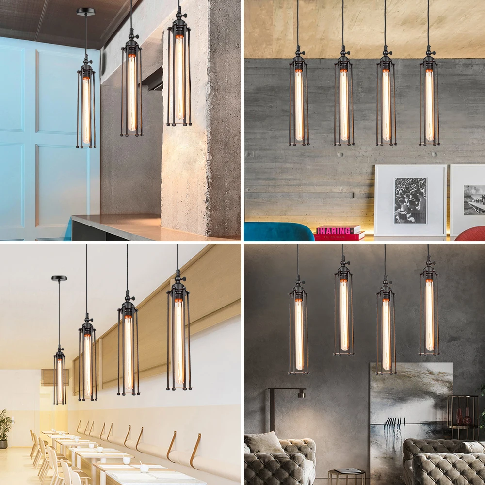  2 Pieces Industrial Pendant Light Vintage pendant Lamp Retro handing lamp American restaurant Livin - 32628508129