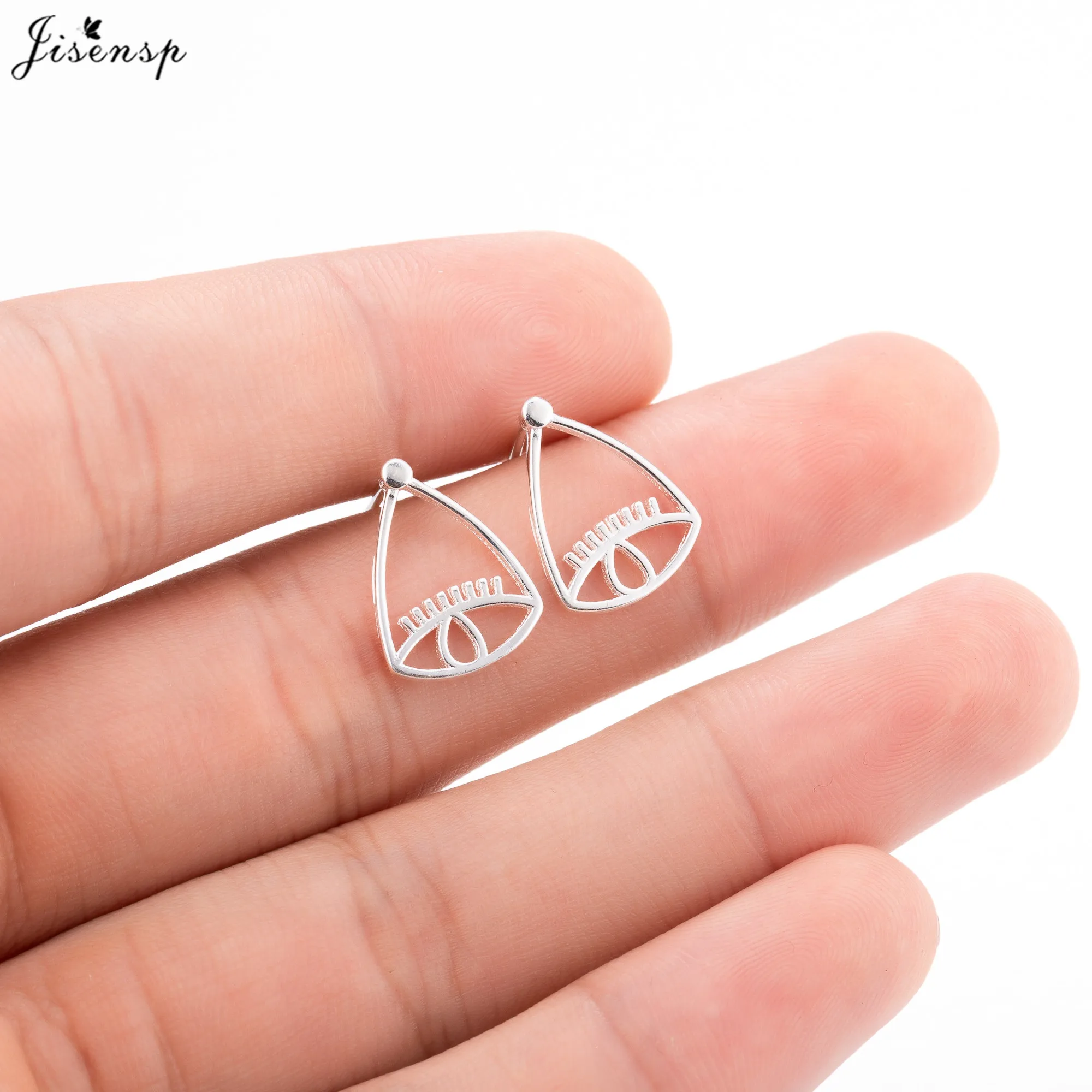 Jisensp Unique Design Big Eyes Stud Earrings Fashion Jewelry for Women Girls Simple Vintage Eyes Ear Studs Birthday Gift