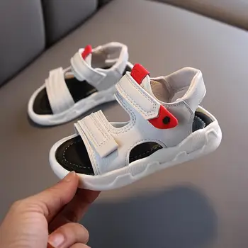 

Baby sandals 2020 summer new children's toddler shoes boys and girls leather anti-playing beach shoes