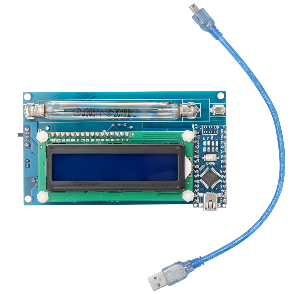 

Assembled DIY Geiger Counter Kit Module Nuclear Radiation Detector LCD Display Gamma Rays Beta Ray Radiation Detector System