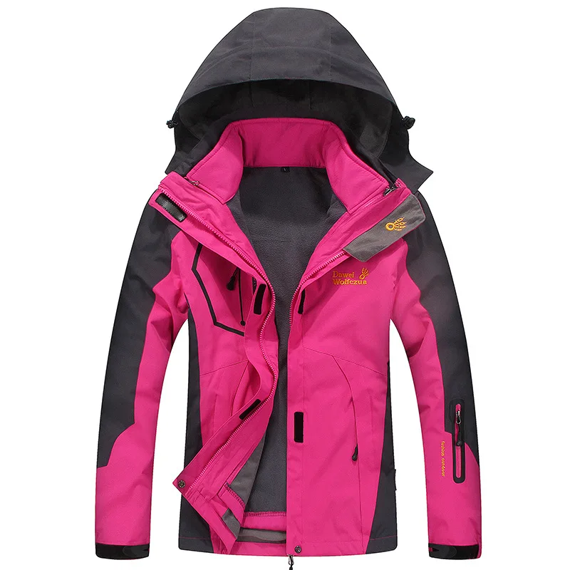 

Winter Women Parka Gore Tex Waterproof Outdoor Fleece Liner Coats and Jackets Thermal Insulation Windbreak Hooded 3in1 Outerwear