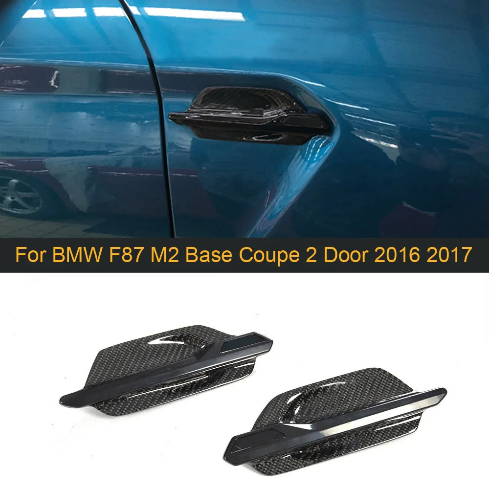 Carbon Fiber Front Air Intake Flow Vents for BMW 2 Series F87 M2 Base Coupe Door 2016 2017 2PCS Fins Trim | Автомобили и