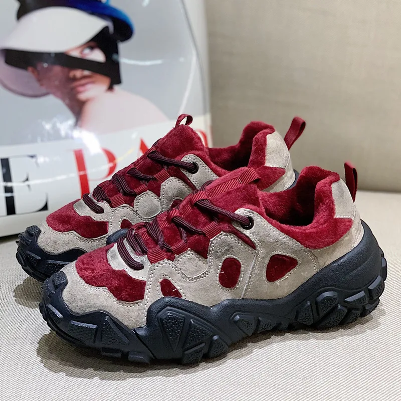 Цветная женская спортивная обувь в Корейском стиле коллекция 2020 года зимние