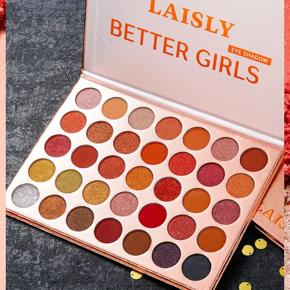

35 Color Mashed Potato Eyeshadow Plate Ins Net Red With Matte Pearly Onion Flakes Waterproof Waterproof Easy To Color Beginner