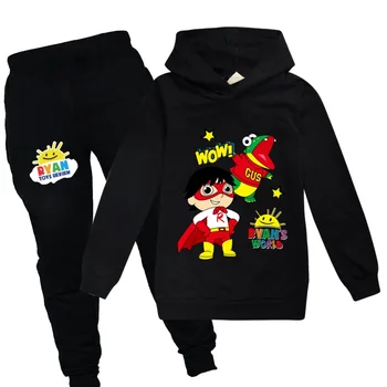 

Children Sets Ryan Toys Review Print Kids Hoodies Pants 2pcs Fashion Boy Girl Hoodie Pullover Child Street Costume Sweatshirt