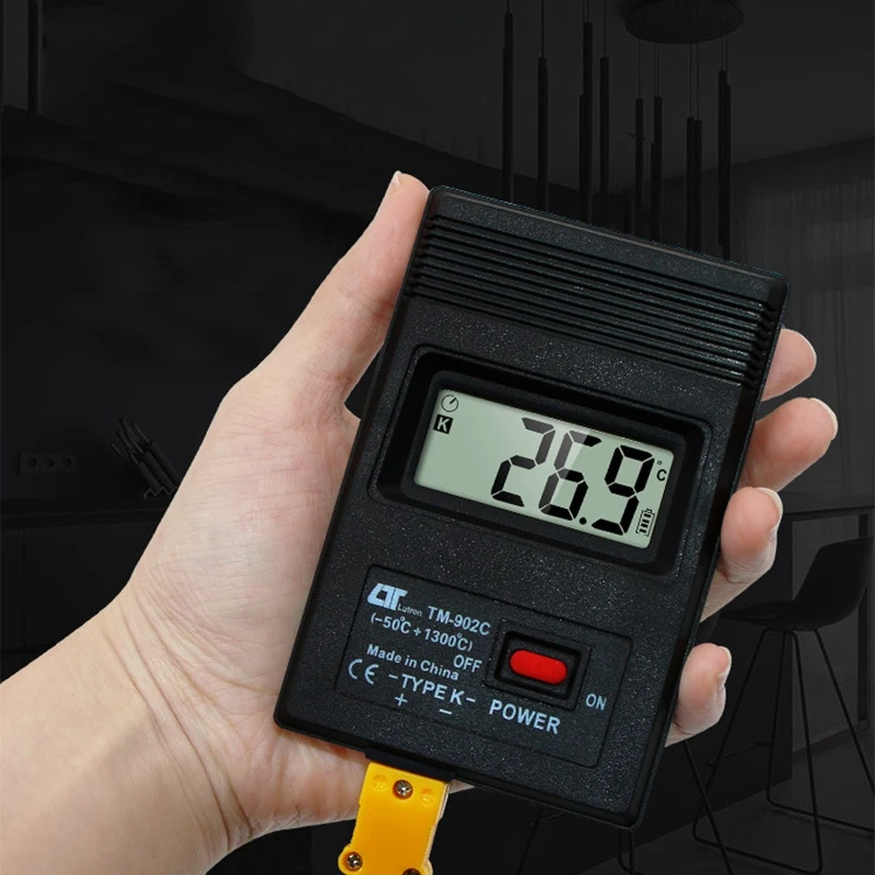TM-902c Тип ЖК-цифровой термометр измеритель температуры-50 °C до 1300 °C с датчиком термопары