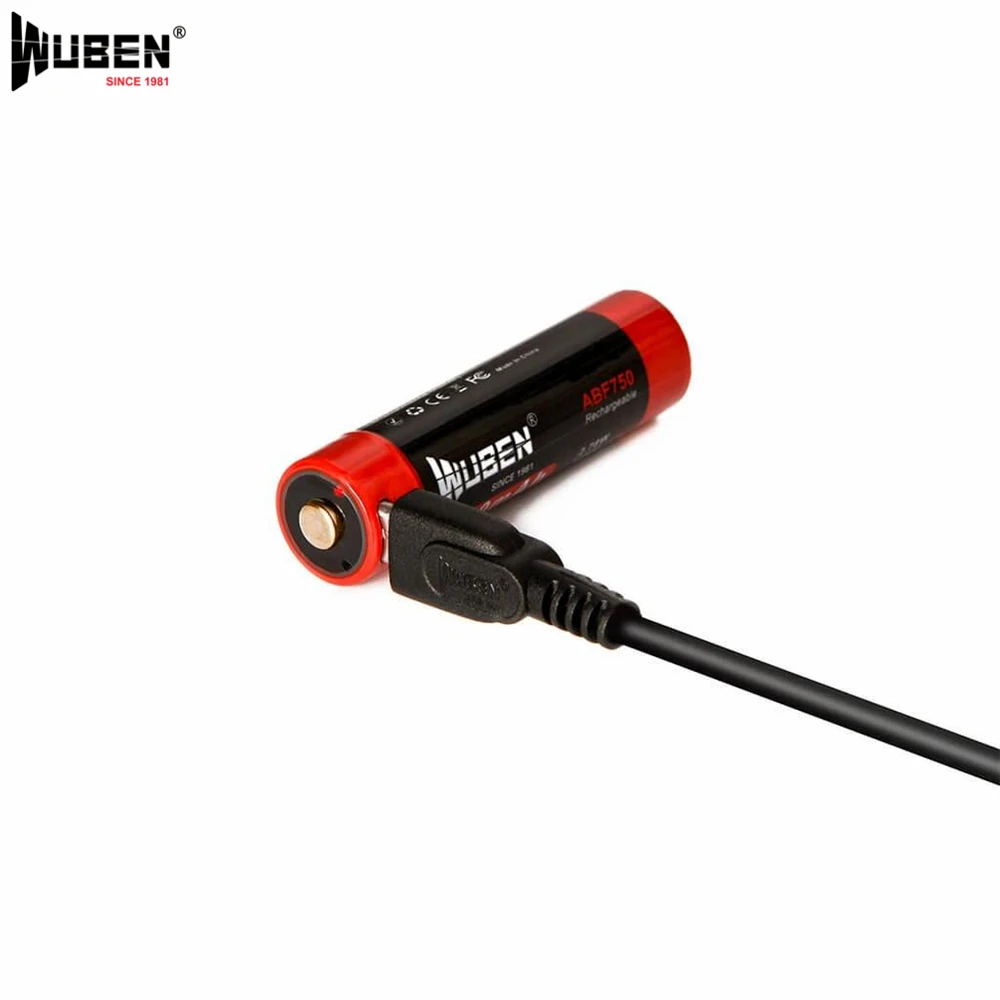 Wuben E05 микро USB аккумуляторная батарея 14500 EDC фонарик Мини Кемпинг Cree LED брелок