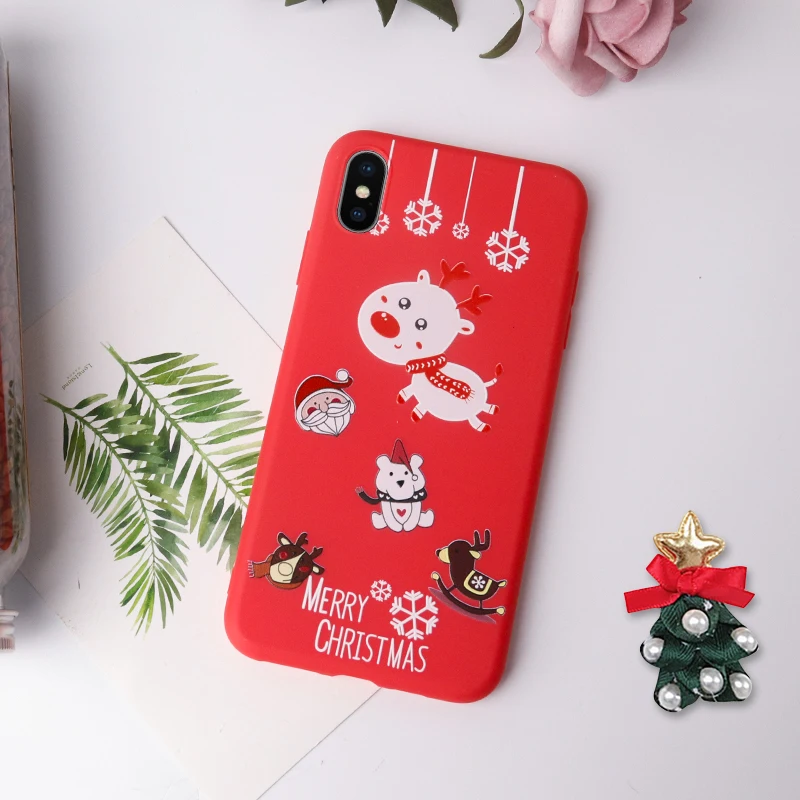 ZNP силиконовый чехол для iphone 11 Pro 6 6s 7 8 Plus чехол для телефона Санта Клаус Рождество для iphone X XS Max XR 11 ТПУ мягкий чехол - Цвет: Pattern 3