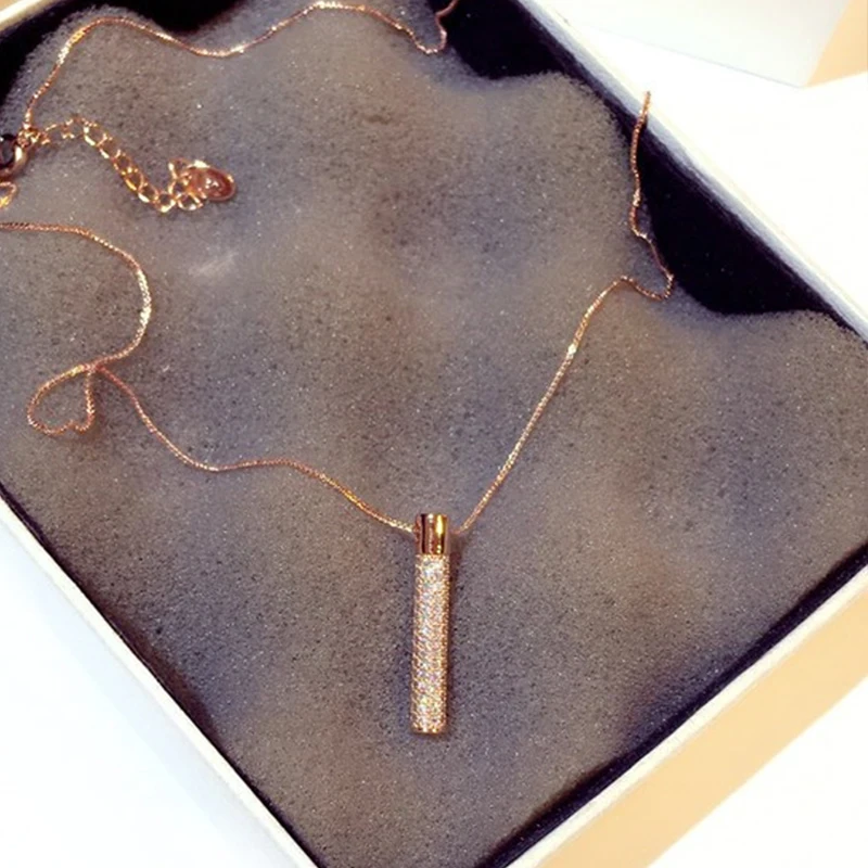 New Arrive Fashion Exquisite Gold Geometric Pendant Necklace for Women Pave Inlaid CZ Zircon Choker Wedding Jewelry Gift - Image 6