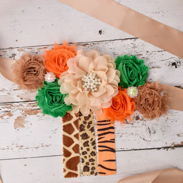 Belly Band Baby Shower Belt Sash Floral Belt For Dress Flower