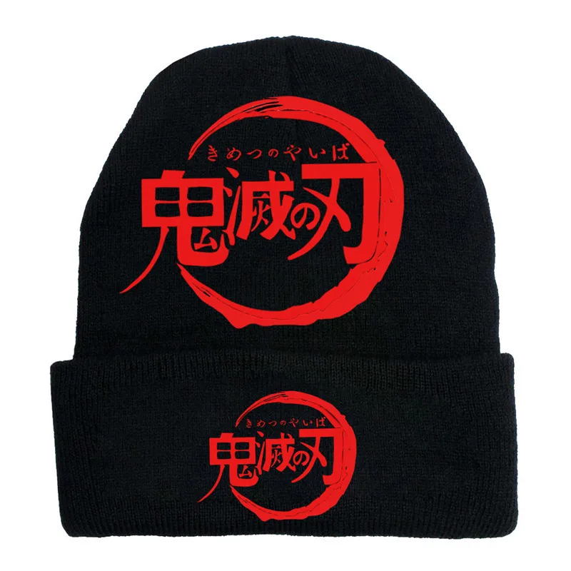 Anime Demon Slayer Hat Kimetsu No Yaiba Knitted Cap