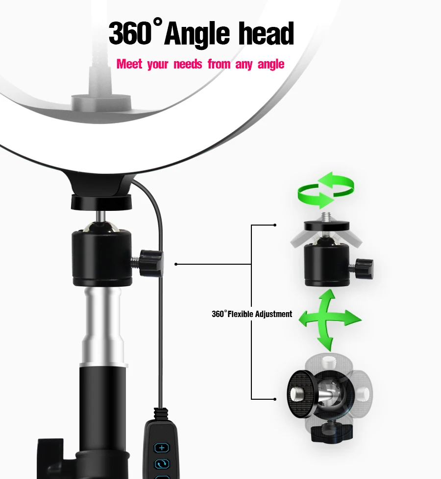 MAMNE 10 дюймов кольцевой светильник светодиодный с регулируемой яркостью видео студия селфи фотография светильник ing на Youtube прямая трансляция для iPad со штативом