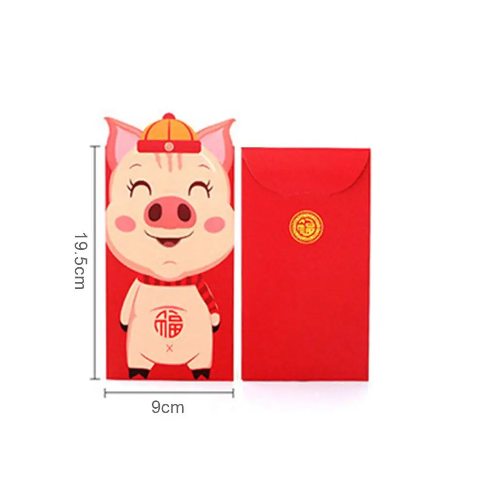 Аксессуары для фестиваля красные конверты денег милая Изысканная бумага 6 шт.