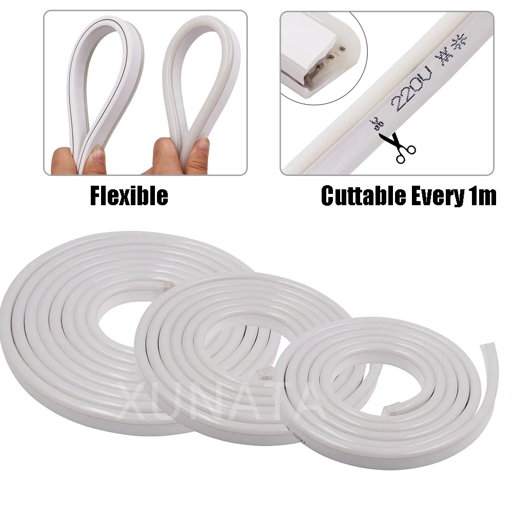 XUNATA Dimmable Ruban LED, 220V 2835 120leds / M IP65 Etanche LED Ruban Bande, Flexible Bande Lumière Avec Télécommande à 15 Touches Pour Cuisine, Escalier, Fête De Noël (Blanc Chaud,30M