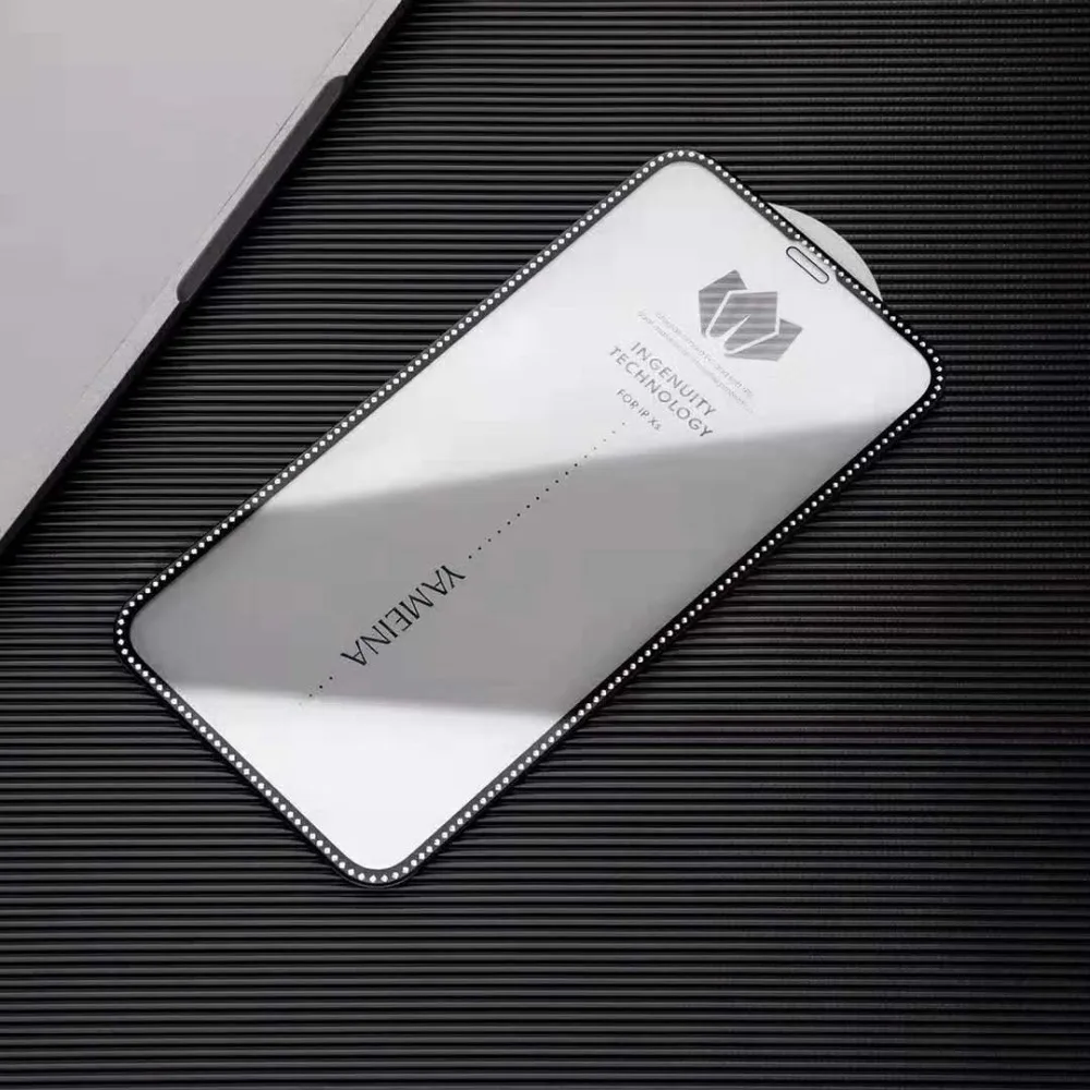 Роскошная блестящая Алмазная пленка из закаленного стекла для iPhone 11 Pro MAX XR XS MAX X6 6S 7 8 Plus, защита экрана, полное покрытие, стеклянная пленка