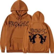 

Brand Letter Print Plus Cotton Sweatshirt Men Harajuku Fleece Hoodie Hip Hop Stranger Things Hooded Hoodies