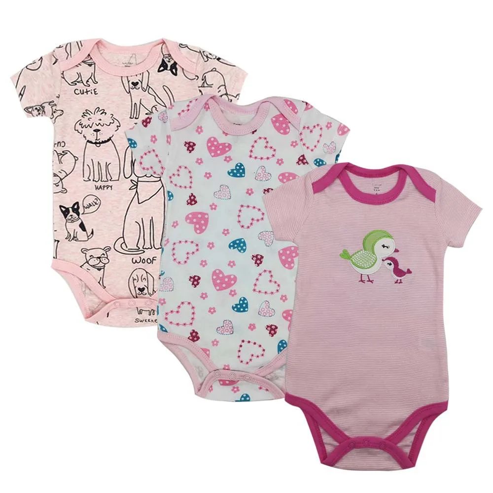 

3Piece/Lot Baby Bodysuits Cotton Baby Boy Girl Clothes Infant Short Sleeve Jumpsuit Body for Babies Newborns Baby Clothing