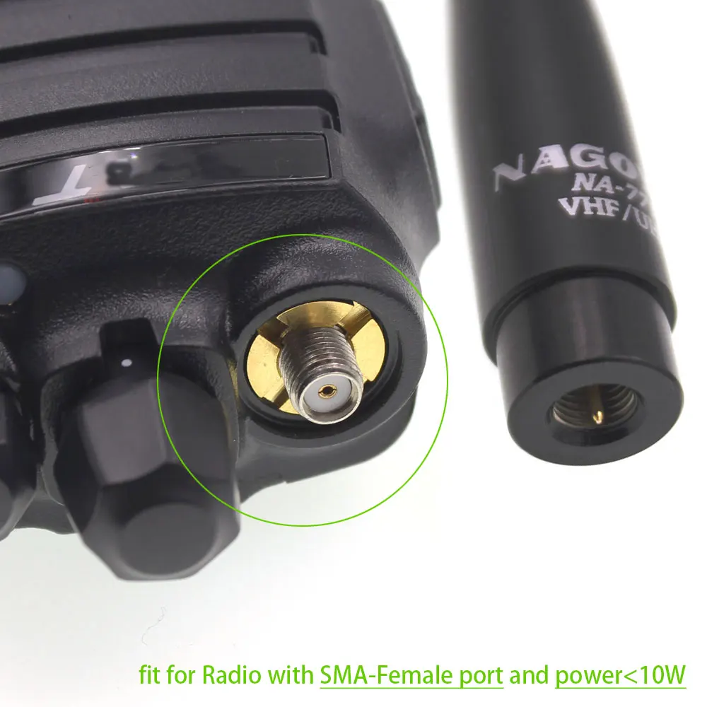 100% оригинал NAGOYA NA 771 SMA Мужская Двухдиапазонная гибкая антенна VHF/UHF 144/430 МГц