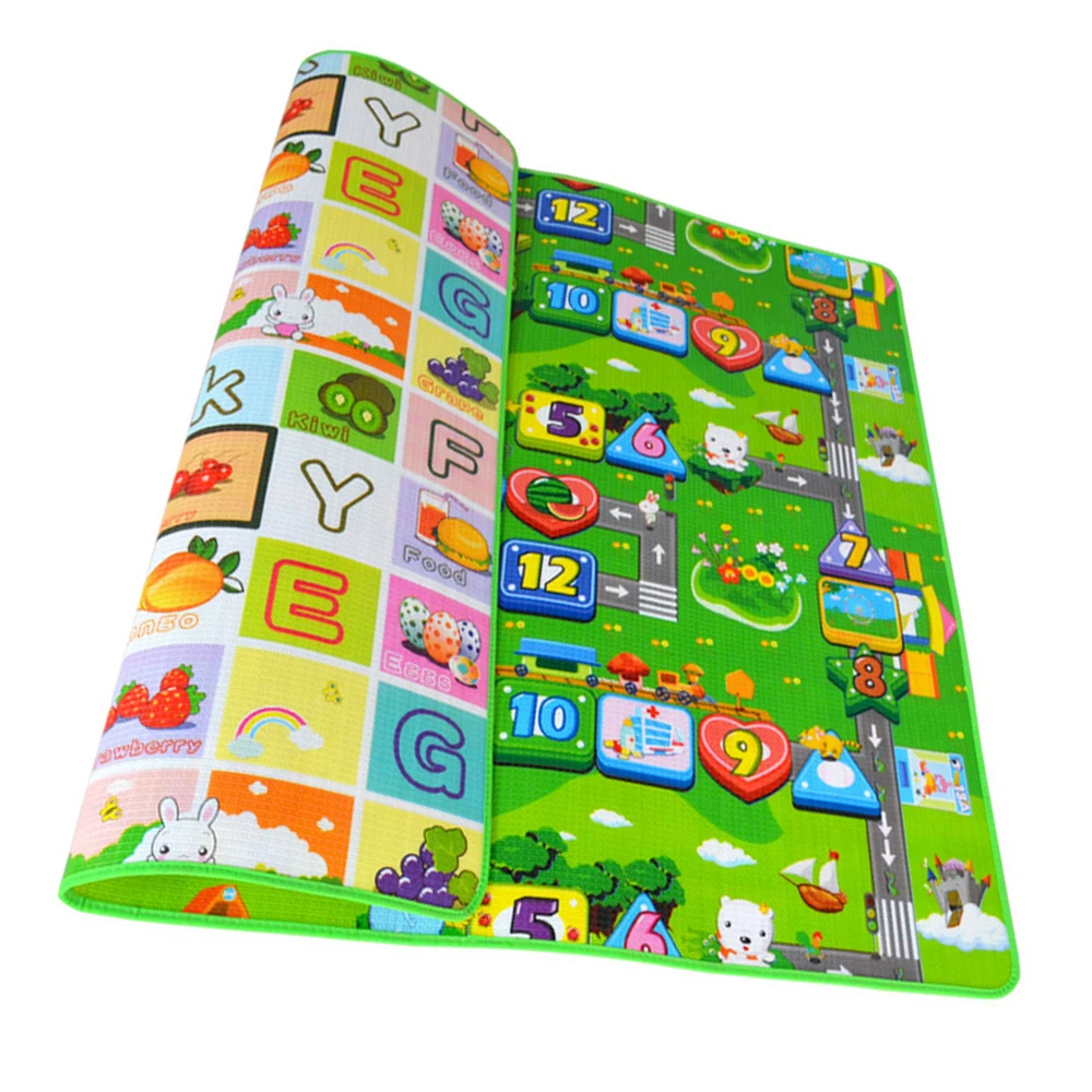 Tapis de jeu bébé 0.5cm d'épaisseur pliable ramper tapis Double Surface bébé tapis dessin animé développement tapis pour enfants jeu tapis de jeu