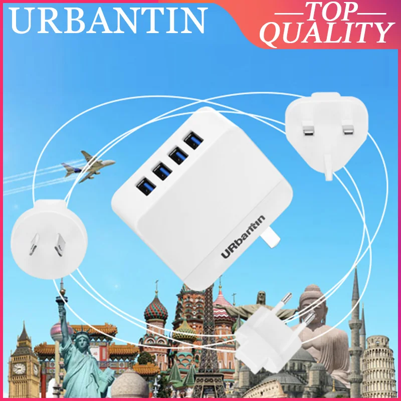 USB зарядное устройство Urbantin для телефонов Android зарядка европейская вилка US UK AU Prise