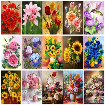 

5D DIY full round diamond painting embroidery cartoon sunflower flower cross stitch diamond mosaic rhinestone home decoration
